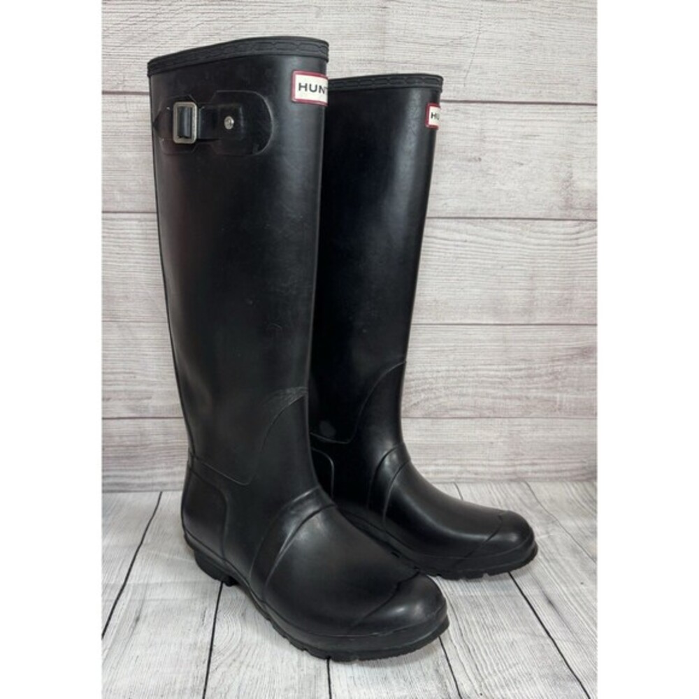 Hunter Original Women's Tall Rain Boots, US Size 8 m/9 F Black